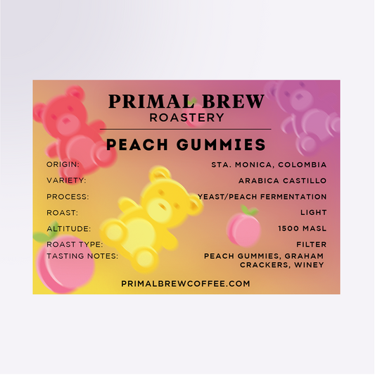 Peach Gummies | Roasted Coffee Single Origin Specialty Arabica | Primal Brew