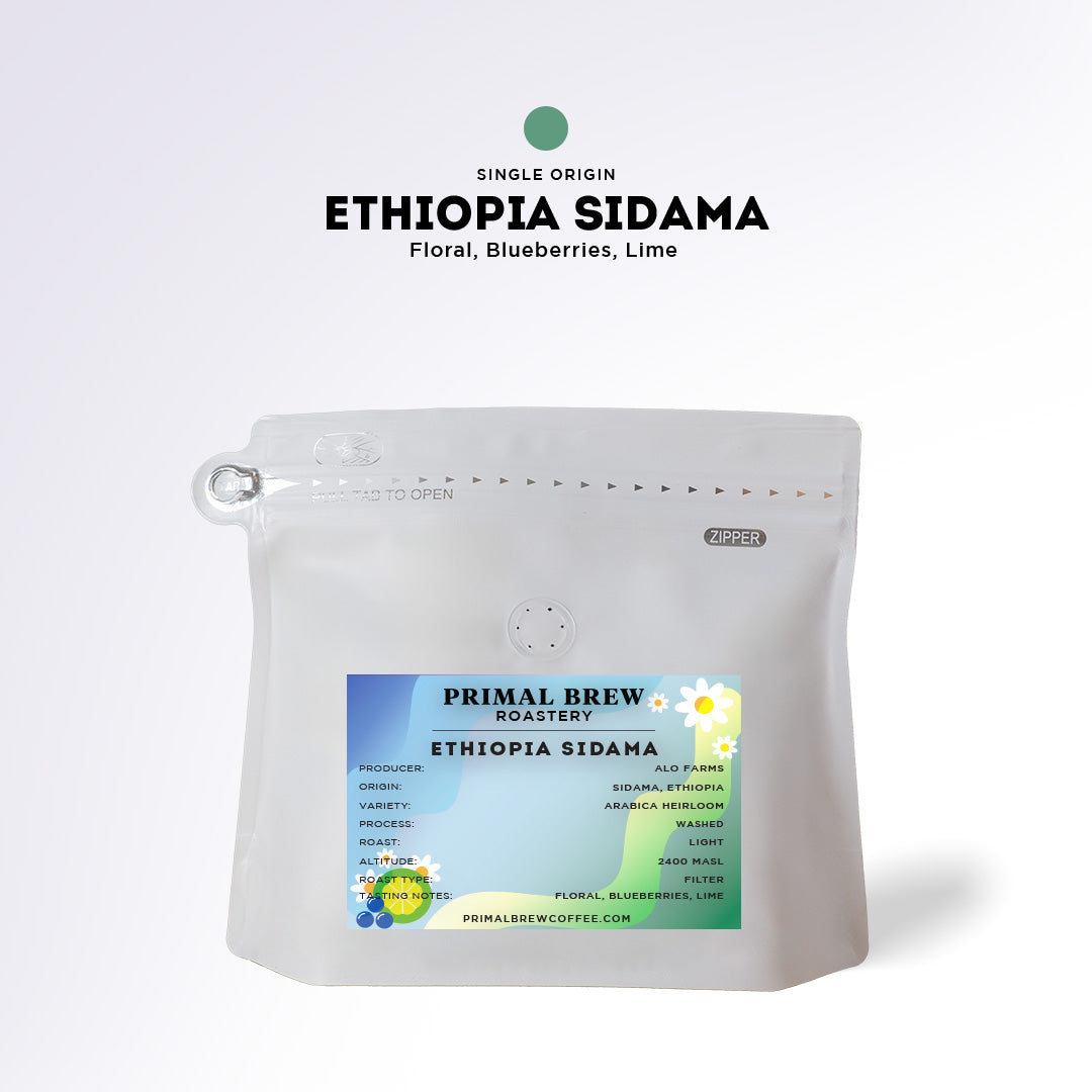 Ethiopia Sidama | Roasted Coffee Single Origin Arabica | Primal Brew
