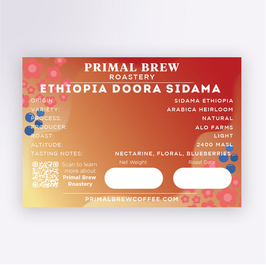 Ethiopia Doora Sidama | Roasted Coffee Single Origin Specialty Arabica | Primal Brew