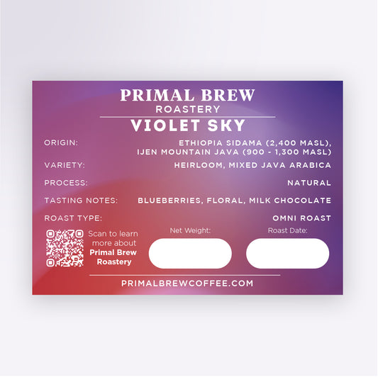 Violet Sky | Roasted Coffee Single Origin Specialty Arabica | Primal Brew
