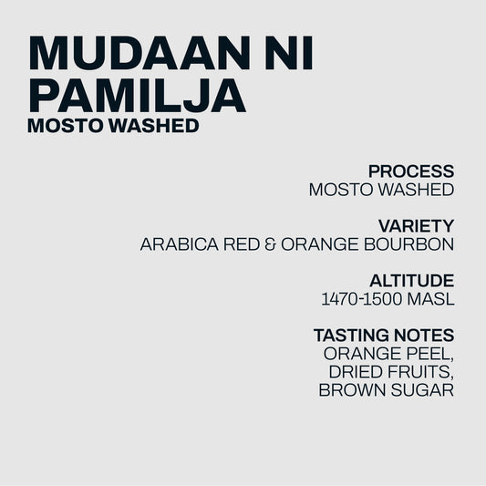 Mudaan ni Pamilja Mosto Washed coffee information