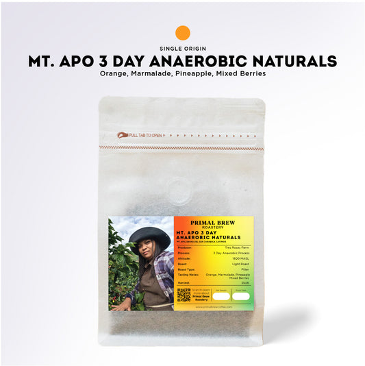 Mt. Apo - 3 Day Anaerobic Naturals | Roasted Coffee Single Origin Specialty Arabica | Primal Brew