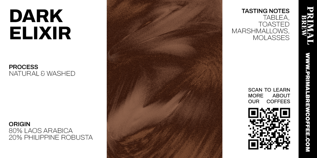 Dark Elixir | Roasted Coffee | Blend — Roasted coffee bag artwork