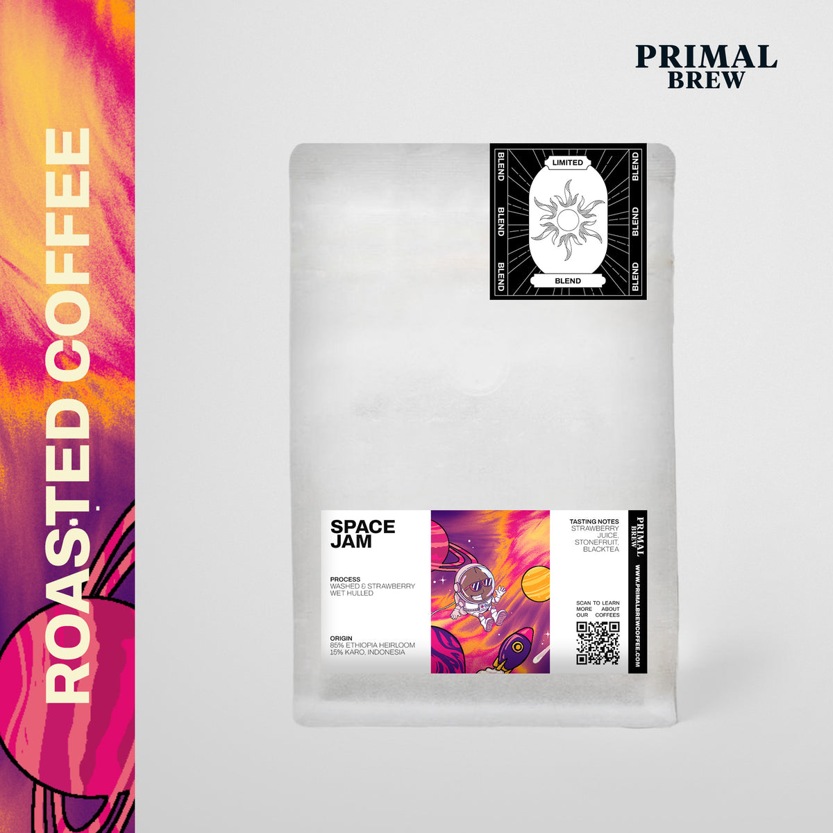 Space Jam roasted coffee bag mockup