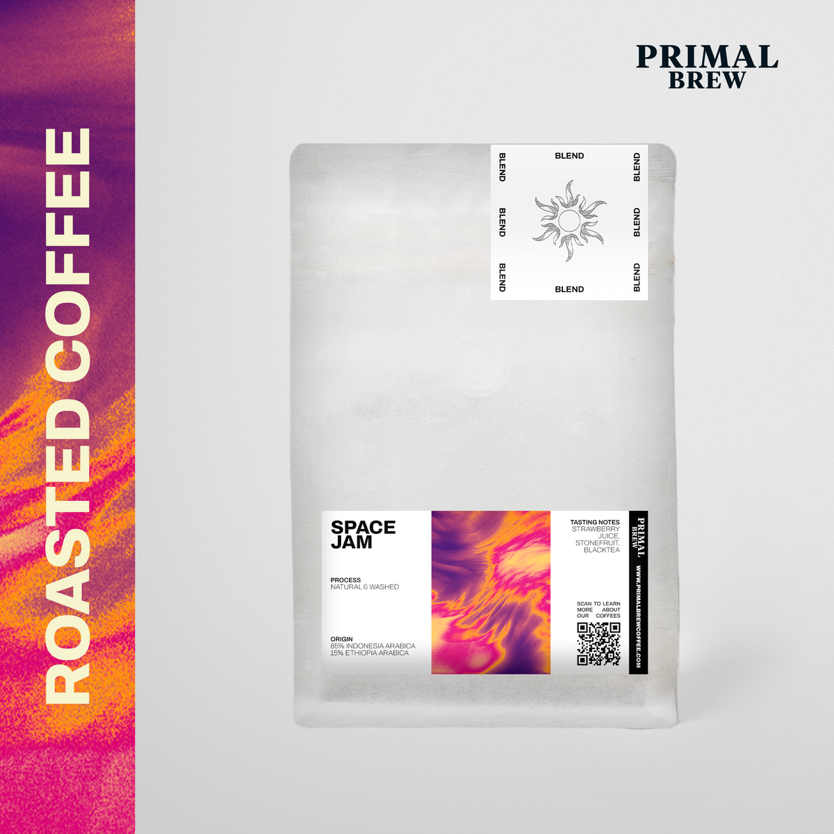 Space Jam roasted coffee bag mockup