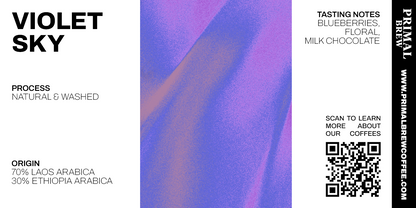 Violet Sky | Roasted Coffee | Blend — Roasted coffee bag artwork