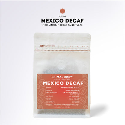 Mexico Decaf | Roasted Coffee Single Origin Specialty Arabica | Primal Brew