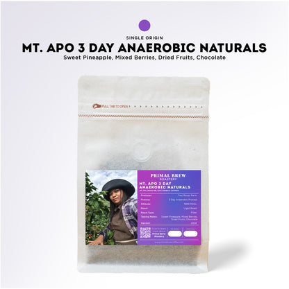 Mt. Apo - 3 Day Anaerobic Naturals | Roasted Coffee Single Origin Specialty Arabica | Primal Brew