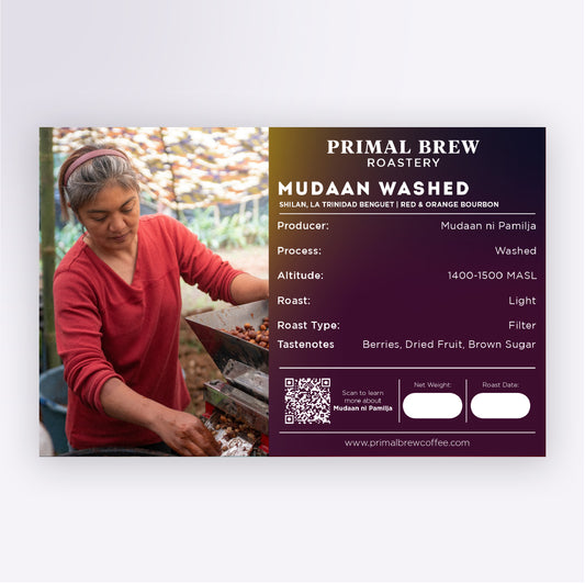 Mudaan Washed | Roasted Coffee Single Origin Specialty Arabica | Primal Brew