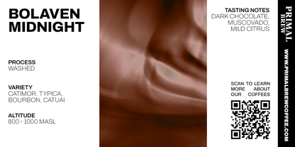 Bolaven Midnight roasted coffee artwork