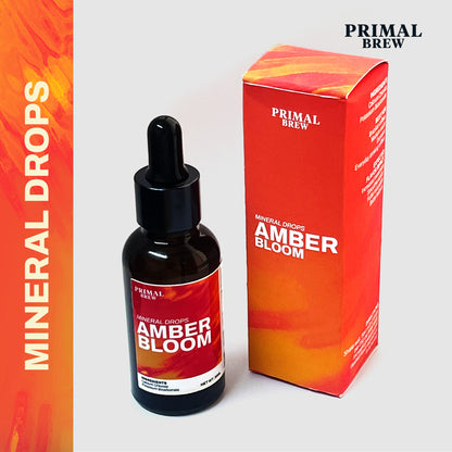 Amber Bloom mineral drops mockup