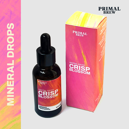 Crisp Blossom mineral drops mockup