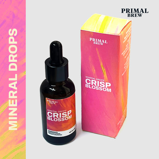 Crisp Blossom mineral drops mockup