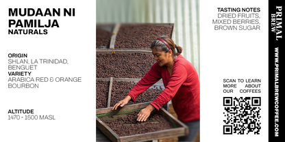 Mudaan ni Pamilja Naturals roasted coffee label, Shilan, La Trinidad, Benguet