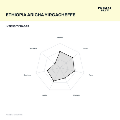 Ethiopia Aricha Yirgacheffe intensity radar artwork