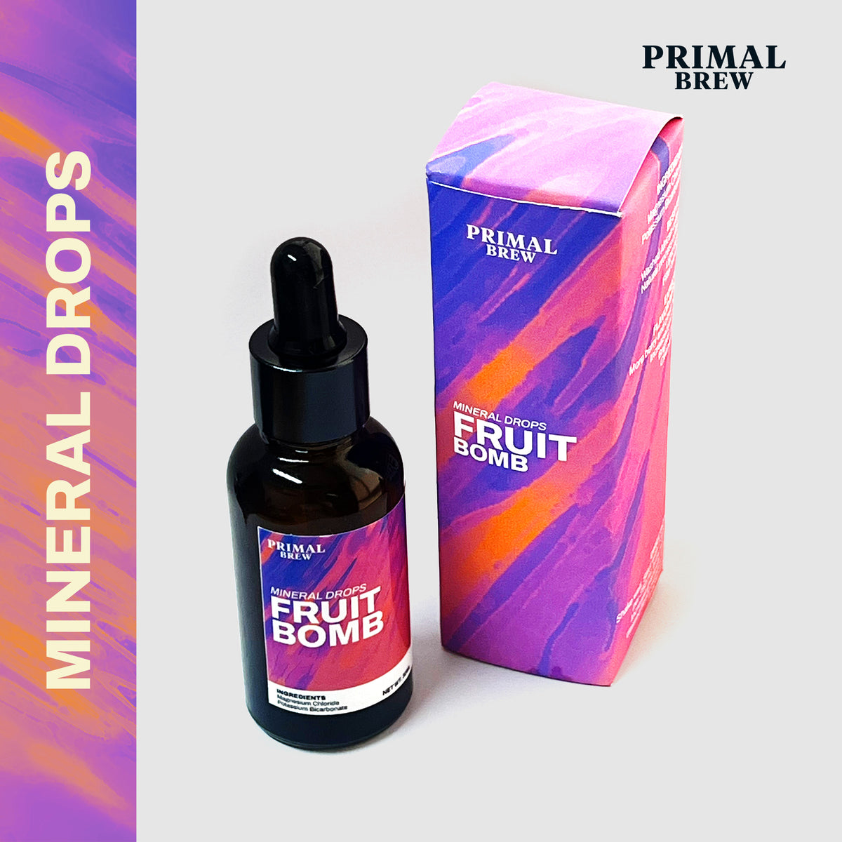 Fruit Bomb mineral drops mockup