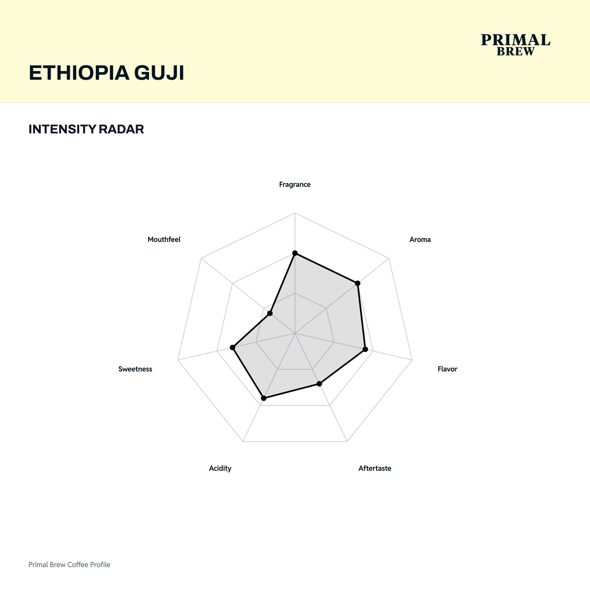 Ethiopia Guji intensity radar artwork
